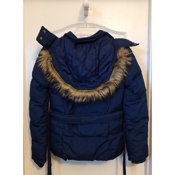 NAVY BLUE AEROPOSTALE PUFFY COAT - Picture 3 of 8
